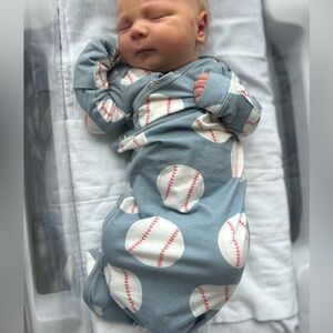 Copper Pearl Slugger Newborn Gown